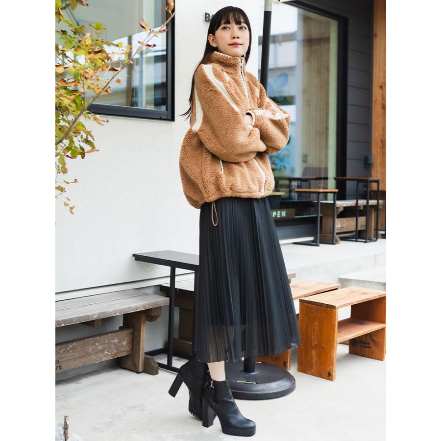 UGG（アグ） 裏フリース フルジップ ボアジャケット Nikia Crochet