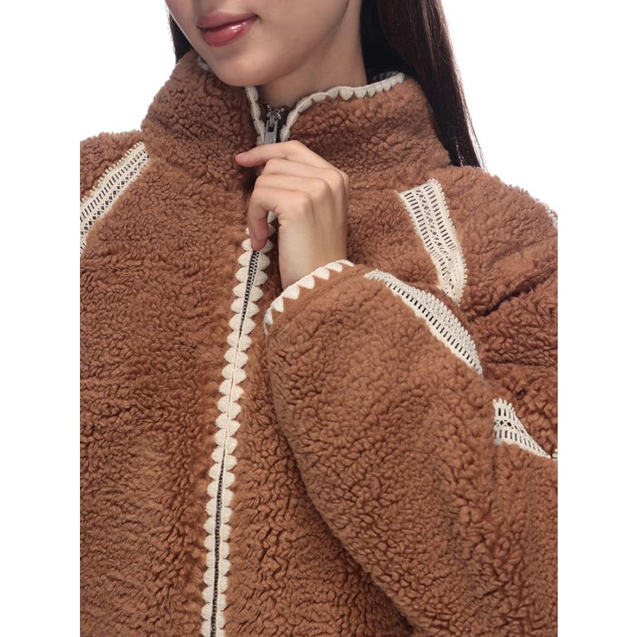 [あす着] アグオーストラリア UGG Australia ジップアップ フリース ボアジャケット レディース NIKIA CROCHET UGGFLUFF JACKET UGG（アグ） 裏フリース フルジップ ボアジャケット Nikia Crochet