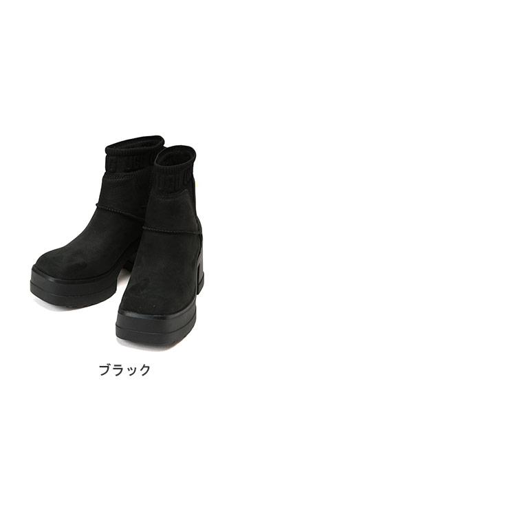 UGG アグ ショートブーツ 靴 レディース ニットゴア ロゴ 厚底