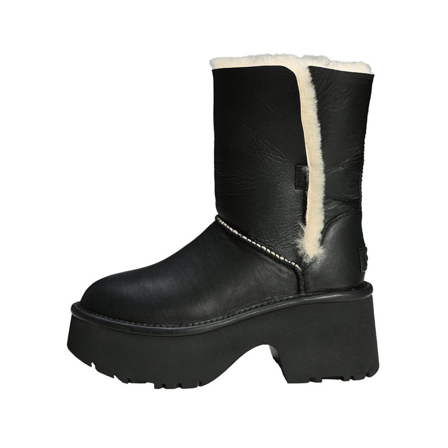 ★極美品★アグ UGG レザーブーツ ブラック 24 ボア MAYLIN UGG - 【ほぼ未使用】UGG アグ レザーブーツ エリシアナ黒