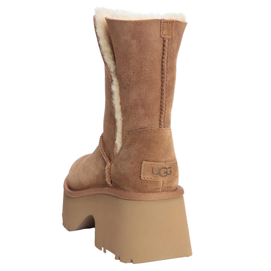 【美品】UGG ブラウン ショートブーツ 厚底 24.5 UGG（アグ） ショートブーツ CLASSIC TWIN SEAM NEW HEIGHTS