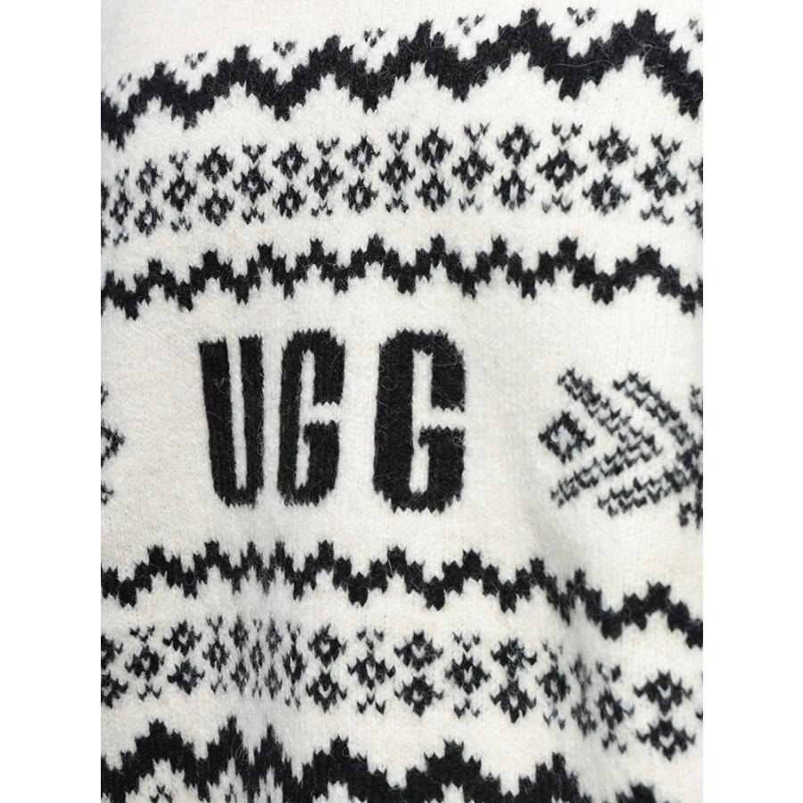 UGG（アグ） ニット メンズ ロゴ ライン クルーネック ウール セーター