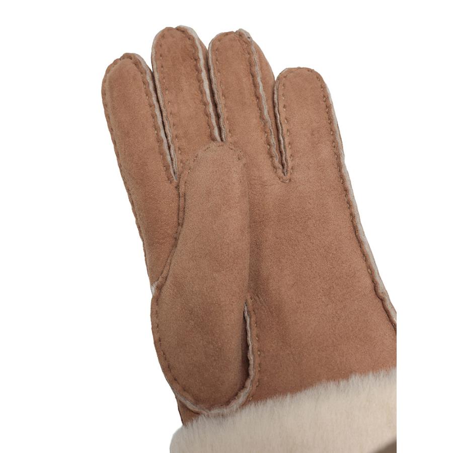 UGG（アグ） 手袋 レディース ロゴ シープスキン ファー ターン カフ