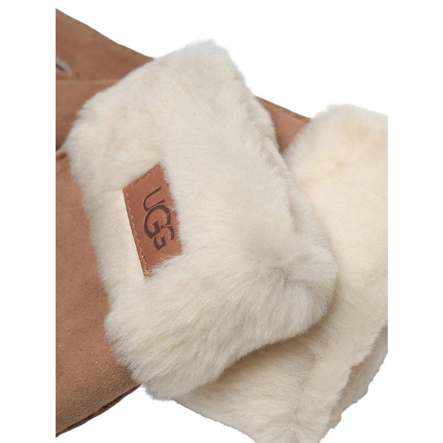 UGG（アグ） 手袋 レディース ロゴ シープスキン ファー ターン カフ