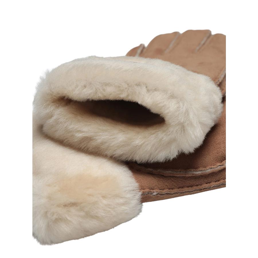 UGG（アグ） 手袋 レディース ロゴ シープスキン ファー ターン カフ