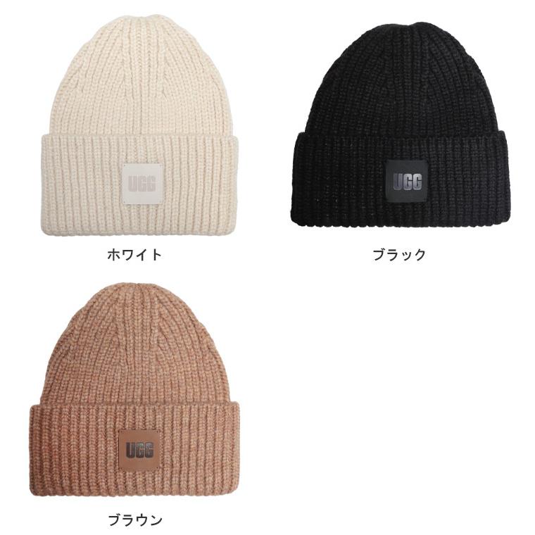 UGG（アグ） ニット帽 レディース ロゴ リブ ニット キャップ CHUNKY