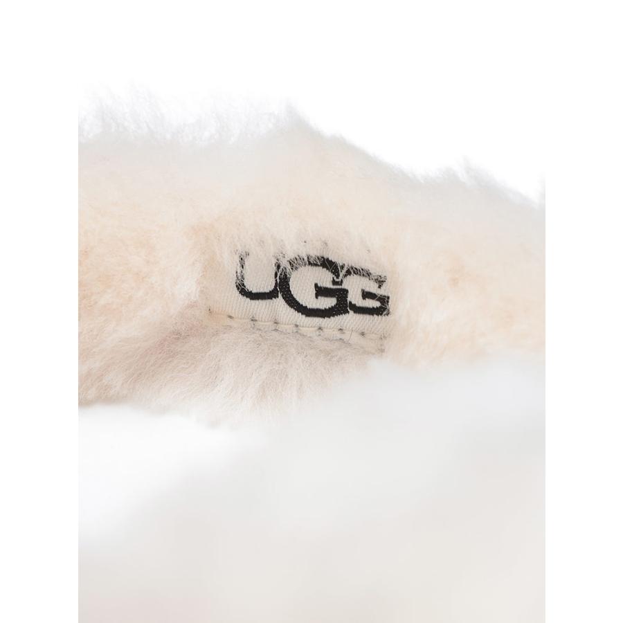 UGG（アグ） イヤーマフ レディース ロゴ 刺繍 シープスキン ボア