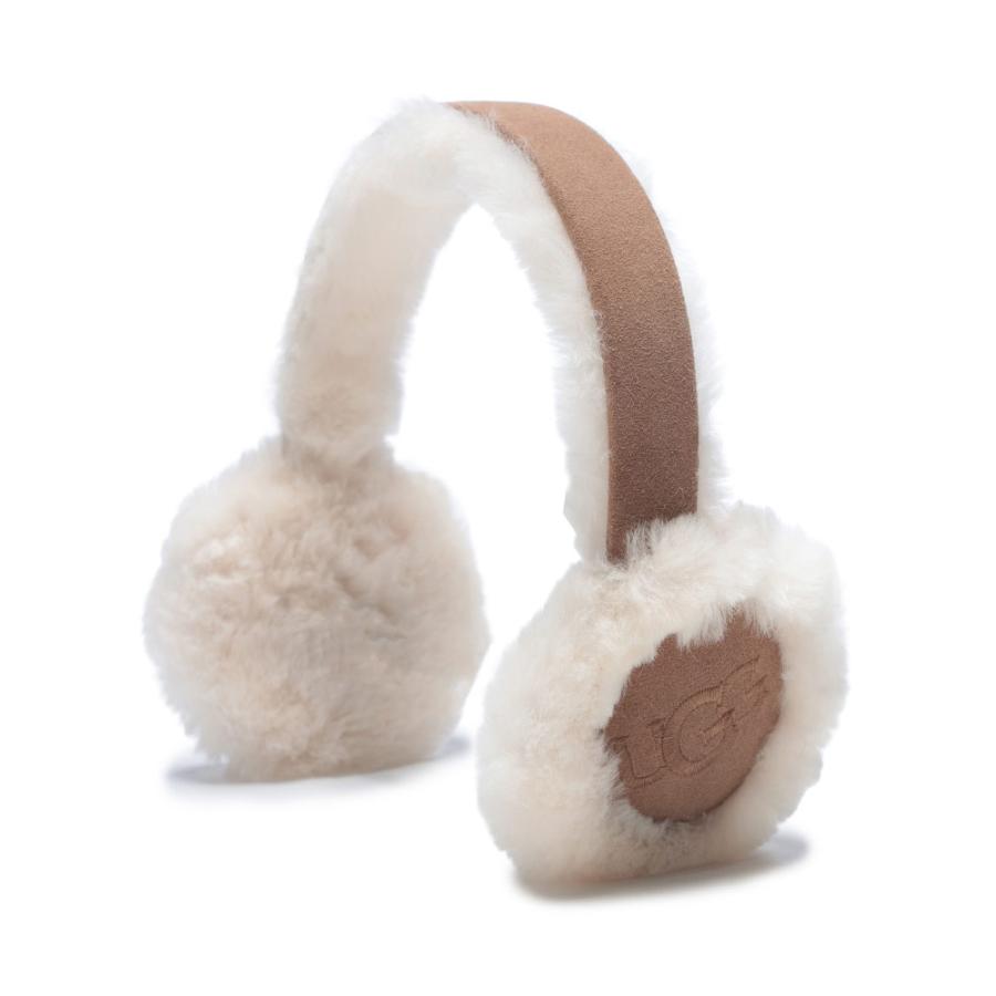 UGG（アグ） イヤーマフ レディース ロゴ 刺繍 シープスキン ボア