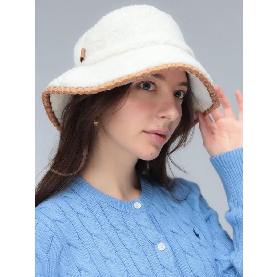 UGG（アグ） バケットハット レディース ロゴ ボア バケット ハット