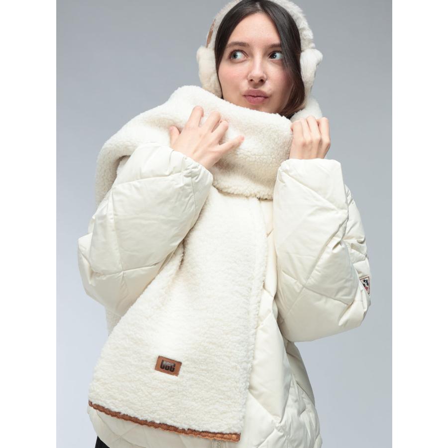UGG（アグ） マフラー レディース ロゴ ボア マフラー fluff Scalloped