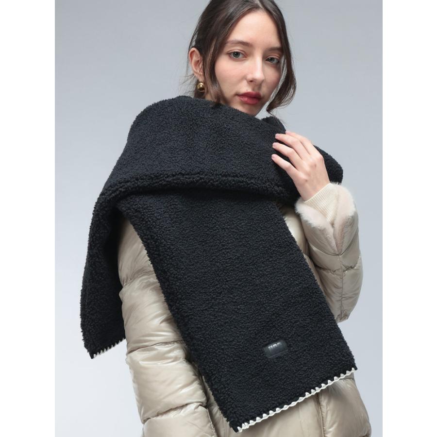 UGG（アグ） マフラー レディース ロゴ ボア マフラー fluff Scalloped