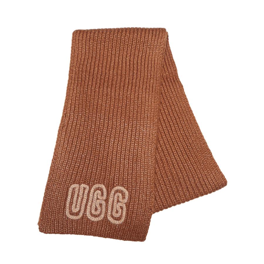 UGG（アグ） マフラー レディース ロゴ リブ マフラー Chunky Crafted