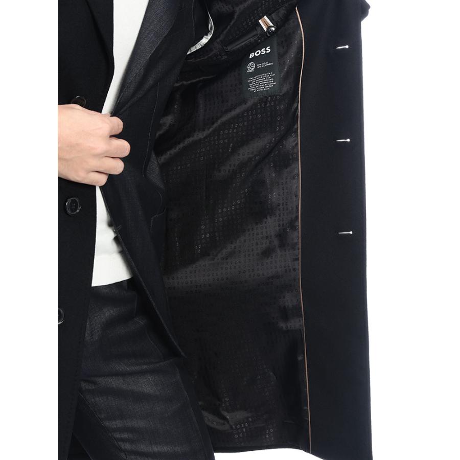 ヒューゴボス メンズ チェスターコート HUGO BOSS カシミヤ混 シングル チェスター ミドル丈 コート HBJARED10273687 ブランド アウターの画像