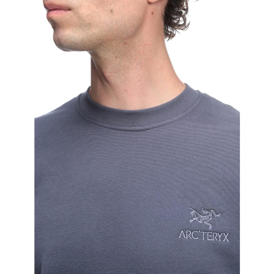 【正規品】アークテリクス フェイズ Phase 長袖 Tシャツ ブルー M相当 ARC'TERYX（アークテリクス） メンズ スウェット 長袖 エンブレム 裏