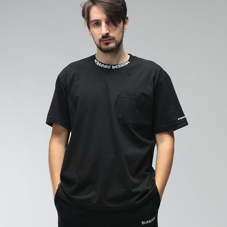 ‪CHROME HEARTS クロムハーツ 黒 半袖 Tシャツ クロムハーツ（Chrome Hearts）Tシャツ メンズショートスリーブ/半袖