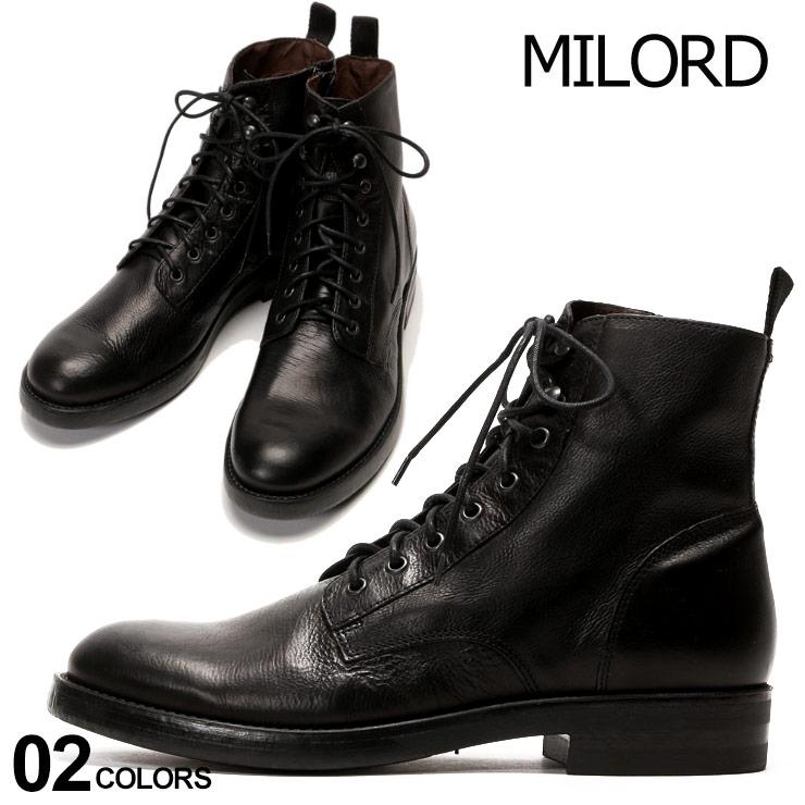 ミロード Milord ブーツ スムースレザー レースアップ サイドジップ ブランド メンズ 靴 シューズ 革 ショート丈 Ml4672smooth ゼンオンライン 通販 Yahoo ショッピング