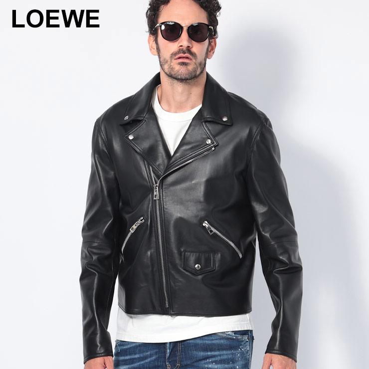 LOEWE ロエベ レザー ジップ ライダースジャケット メンズ LOEWE ロエベ レザー ジップ ライダースジャケット メンズ
