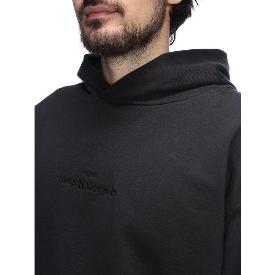 S*F様 Maison Margiela 反転ロゴパーカー 46 国内発送 メゾン マルジェラ 反転ロゴ パーカー 黒白 定番 (Maison