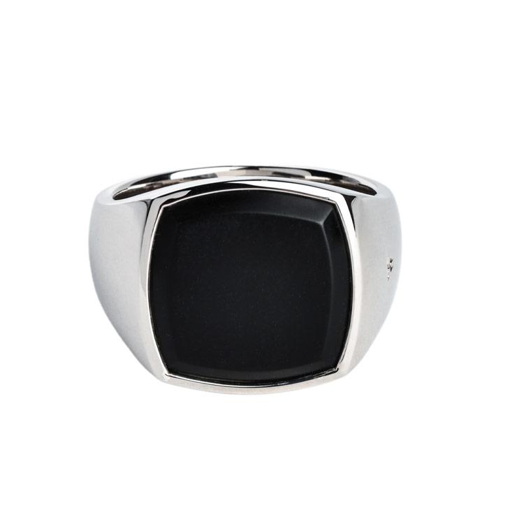 TOM WOOD（トムウッド） メンズ リングTOM WOOD Cushion Black Onyx