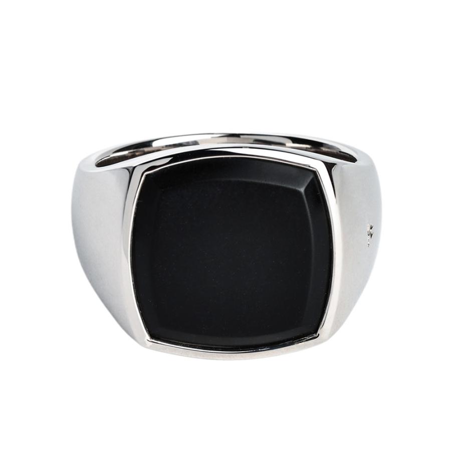TOM WOOD（トムウッド） メンズ リングTOM WOOD Cushion Black Onyx