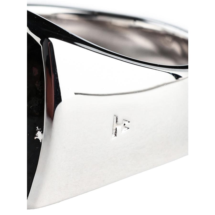 トム・ウッド メンズ リング TOM WOOD Cushion Black Larvikite ブラックラルビカイト シグネットリング TW101485 ブランド アクセサリー | TOM WOOD | 04