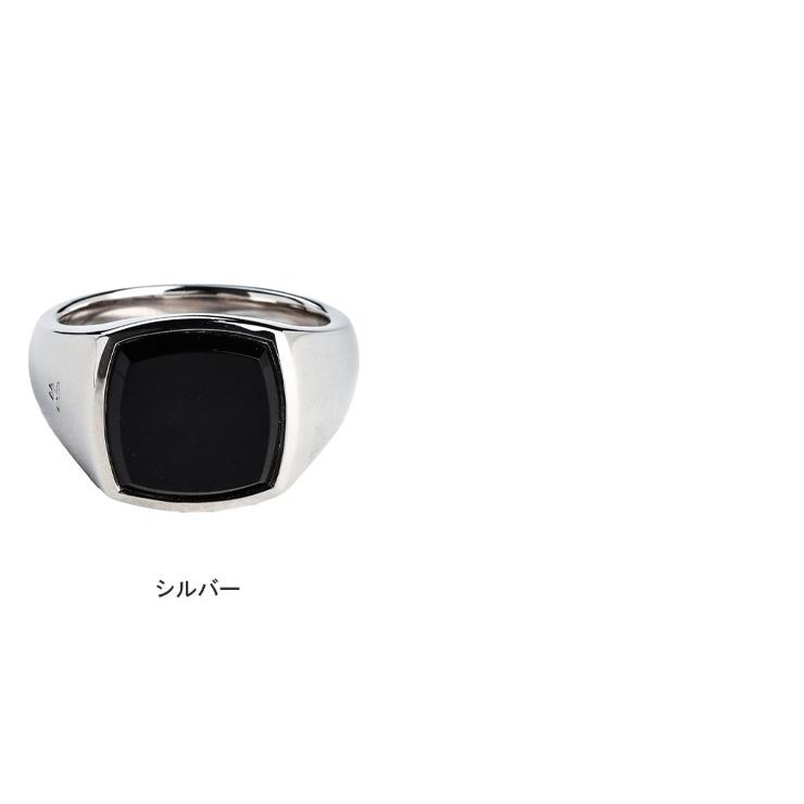トム・ウッド メンズ リング TOM WOOD Kay Polished Onyx ポリッシュ オニキス シグネットリング TW101276 ブランド アクセサリー 指輪 | TOM WOOD | 01