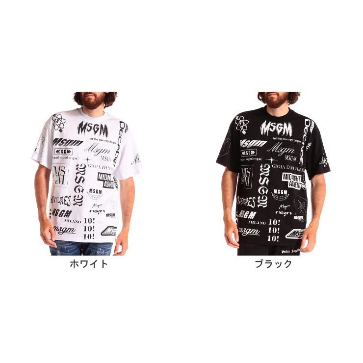 Msgm メンズ エムエスジーエム ロゴプリント 総柄 クルーネック 半袖 Tシャツ ブランド メンズ トップス Tシャツ 半袖 シャツ プリント コットン Ms2840mm101 ゼンオンライン 通販 Yahoo ショッピング
