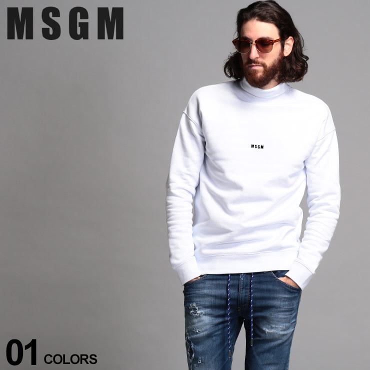 Msgm メンズ トレーナー エムエスジーエム スウェット モックネック ロゴ タートルネック Micrologo ブランド トップス スエット Ms2940mm108 12 ゼンオンライン 通販 Yahoo ショッピング