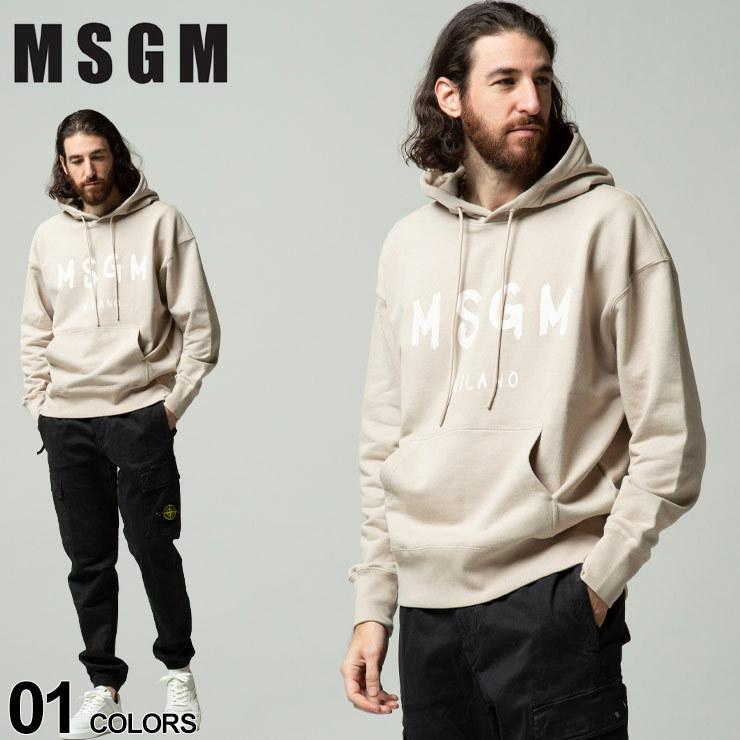 オンライン限定商品 Msgm Ms3140mm515 Logo Brushd パーカー プルオーバー ロゴプリント Msgm エムエスジーエム パーカ トップス メンズ ブランド エムエスジーエム トップス