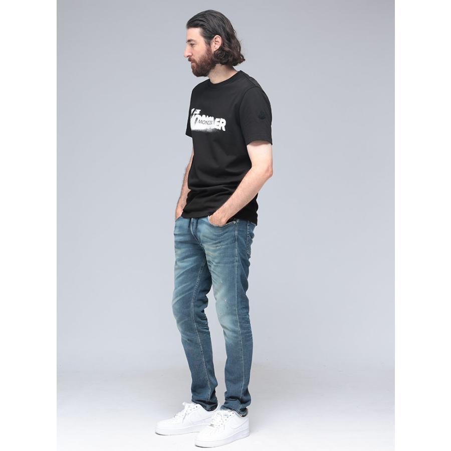 モンクレール MONCLER スプレーロゴ クルーネック 半袖 Tシャツ MC8C0001089AUG メンズの画像