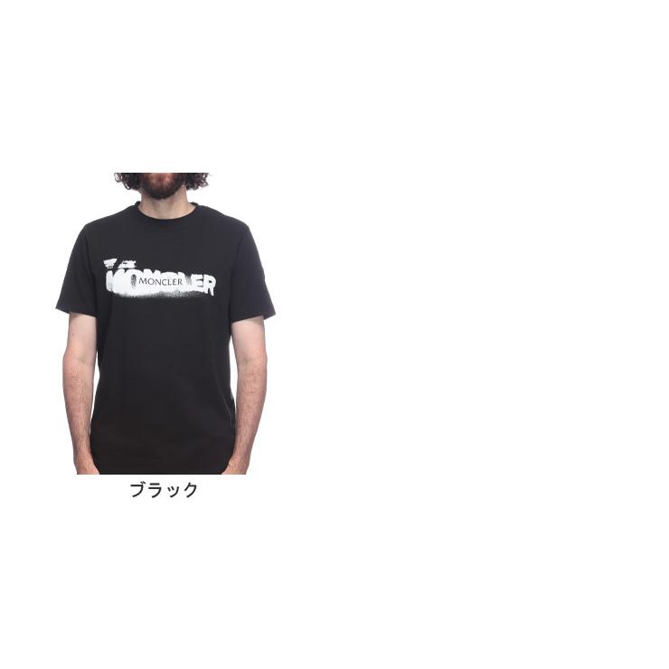 モンクレール MONCLER スプレーロゴ クルーネック 半袖 Tシャツ MC8C0001089AUG メンズの画像
