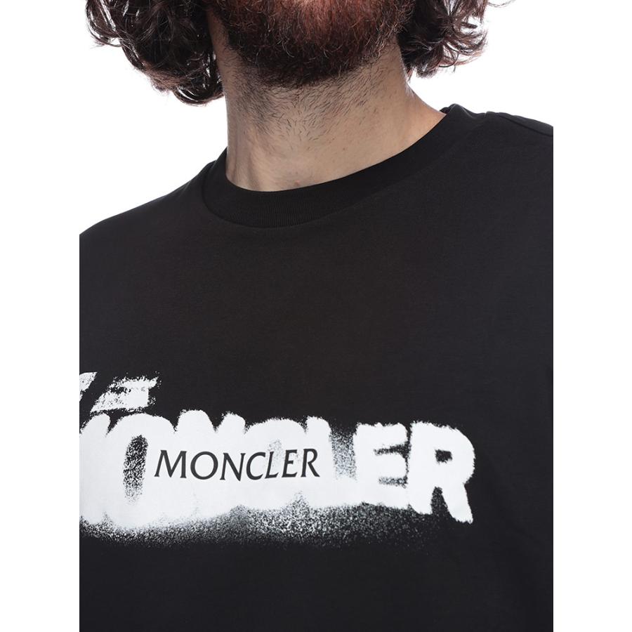 モンクレール MONCLER スプレーロゴ クルーネック 半袖 Tシャツ MC8C0001089AUG メンズの画像
