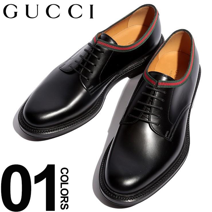 グッチ Gucci シューズ レザー プレーントゥ レースアップ ウェブライン ブランド メンズ 革靴 本革 Gcazm00 ゼンオンライン 通販 Yahoo ショッピング