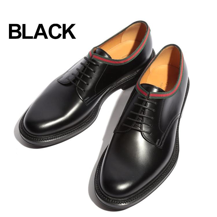グッチ Gucci シューズ レザー プレーントゥ レースアップ ウェブライン ブランド メンズ 革靴 本革 Gcazm00 ゼンオンライン 通販 Yahoo ショッピング
