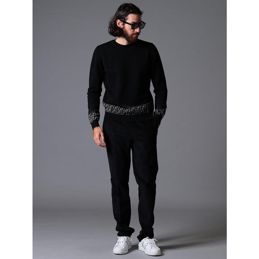 フェンディ メンズ ニット セーター Fendi ウール グラデーション ズッカ ロゴ クルーネック ブランド トップス 黒 シルバー Fdfzy092acfr ゼンオンライン 通販 Yahoo ショッピング