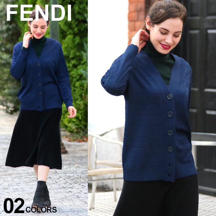 フェンディ レディース カーディガン Fendi Ff 総柄 ニット ブランド トップス コットン ネイビー グレー 織り柄 Fdlfzc4abwq ゼンオンライン 通販 Yahoo ショッピング