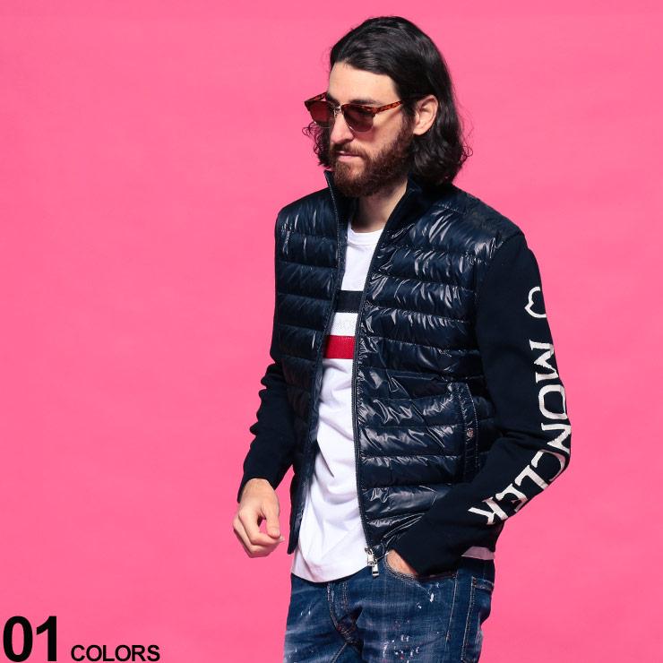 モンクレール メンズ ニットダウン Moncler アームロゴ ニット ライトダウン フルジップ ブランド アウター ジャケット スタンドカラー Mc9bv9059 77 ゼンオンライン 通販 Yahoo ショッピング