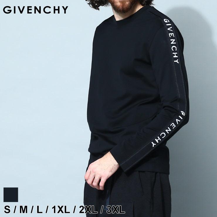 ジバンシィ Tシャツ ロンT GIVENCHY メンズ 長袖 ロゴ クルーネック 黒