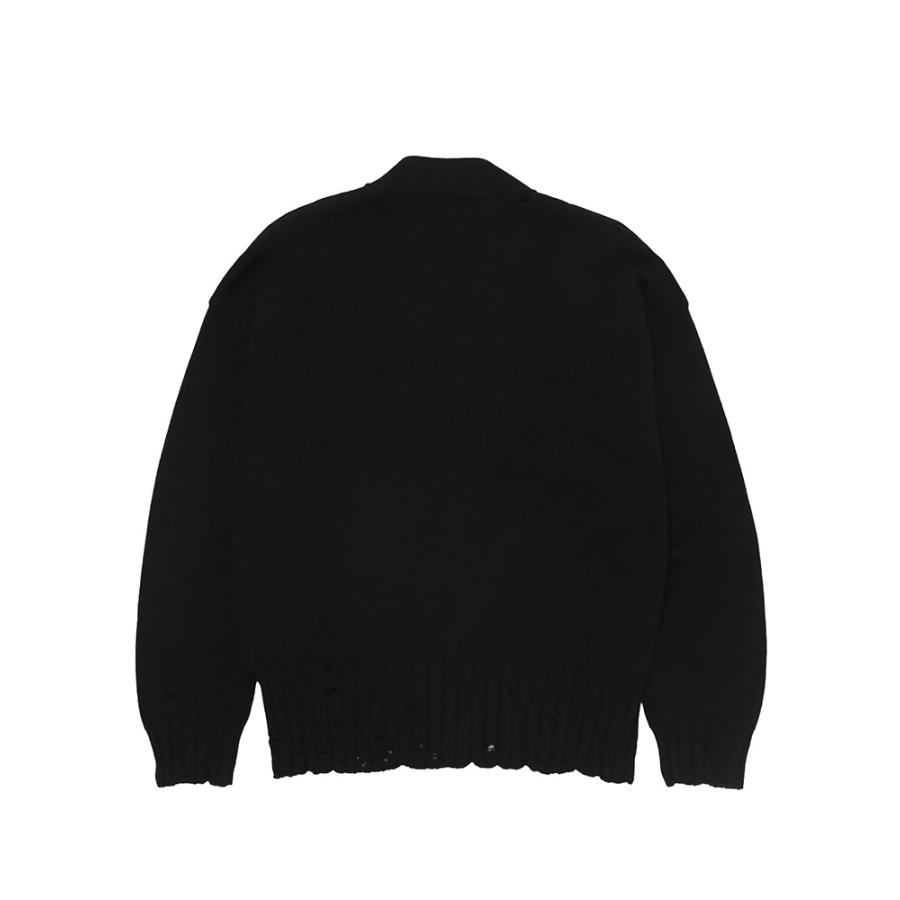 MARNI マルニ コットン ダメージ加工 手刺繍ロゴ Vネック MARNI マルニ コットン ダメージ加工 手刺繍ロゴ Vネック