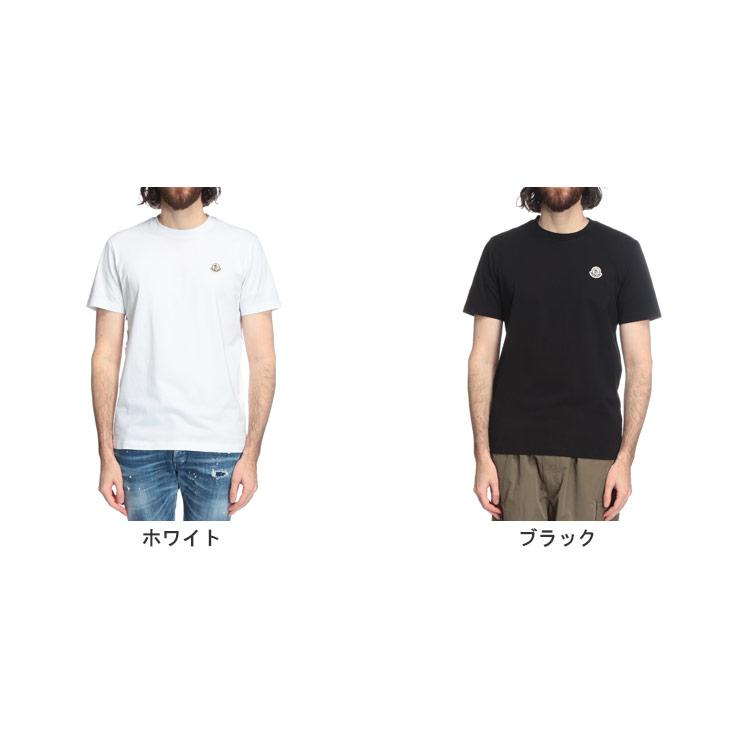 MONCLER モンクレール ワッペンロゴ Tシャツ　メンズ MONCLER (モンクレール) 胸ロゴワッペン 無地 クルーネック 半袖