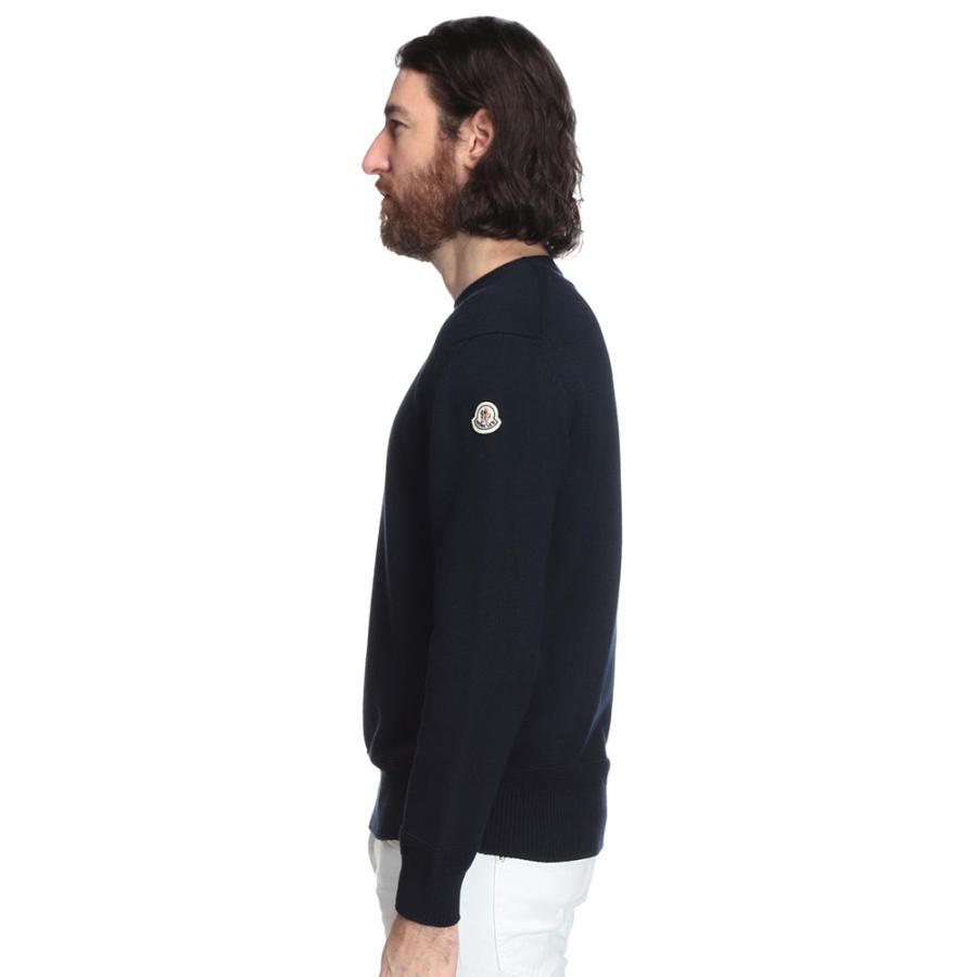 MONCLER モンクレール ニット メンズ 袖ワッペン クルーネック MONCLER モンクレール ニット メンズ 袖ワッペン クルーネック