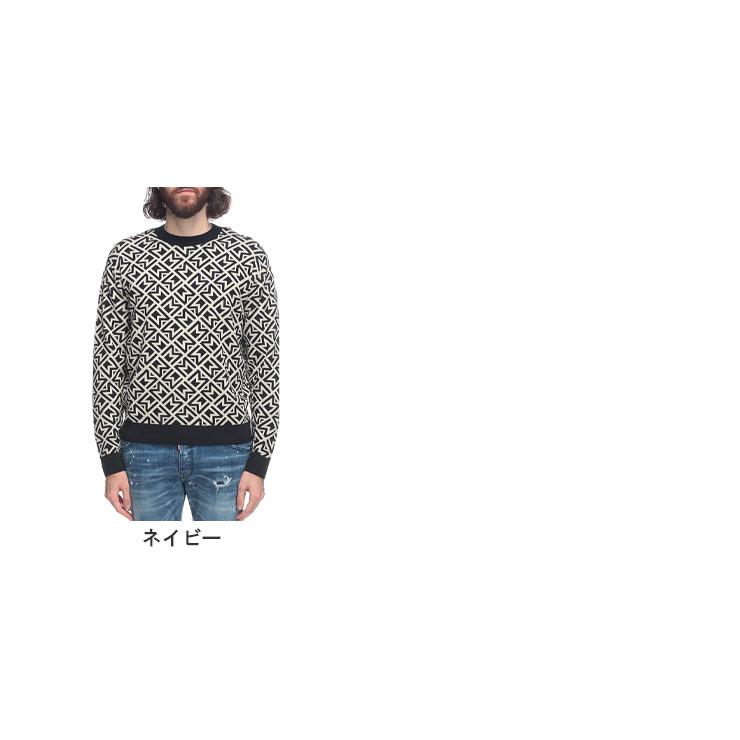 MONCLER（モンクレール） ニット メンズ ワッペン 総柄 クルーネック