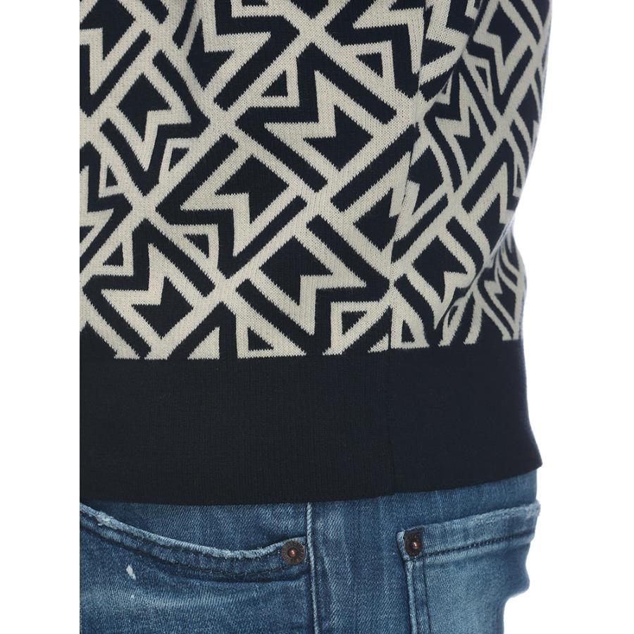 MONCLER（モンクレール） ニット メンズ ワッペン 総柄 クルーネック