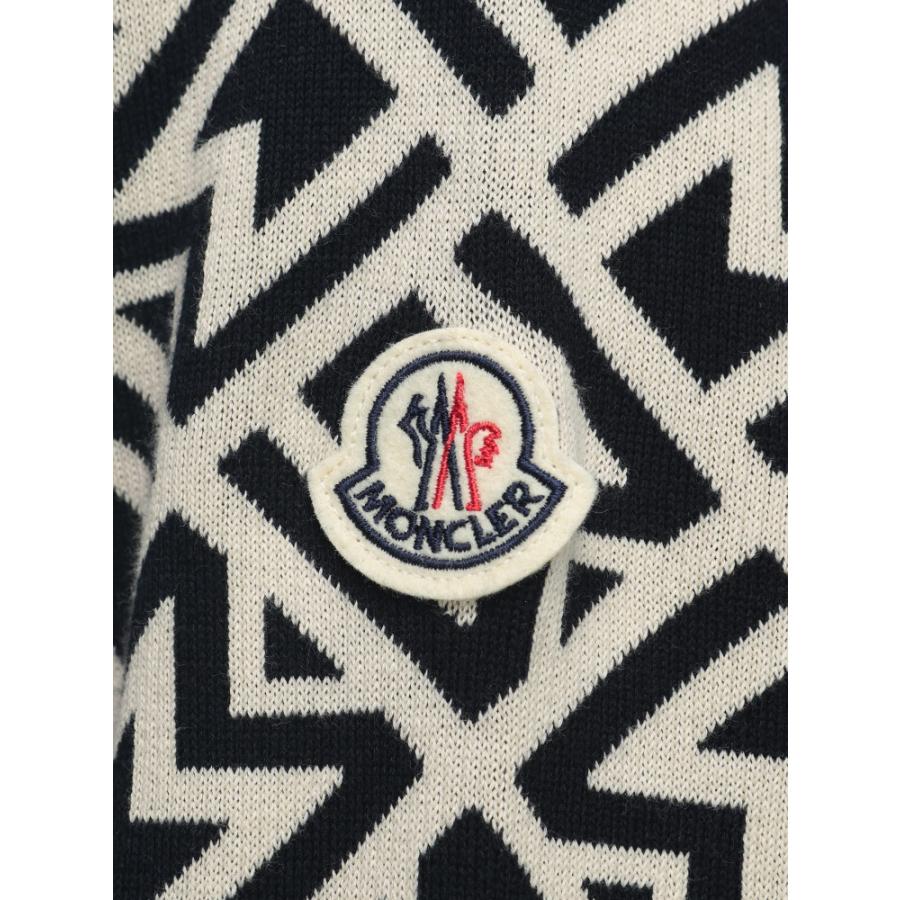 MONCLER（モンクレール） ニット メンズ ワッペン 総柄 クルーネック