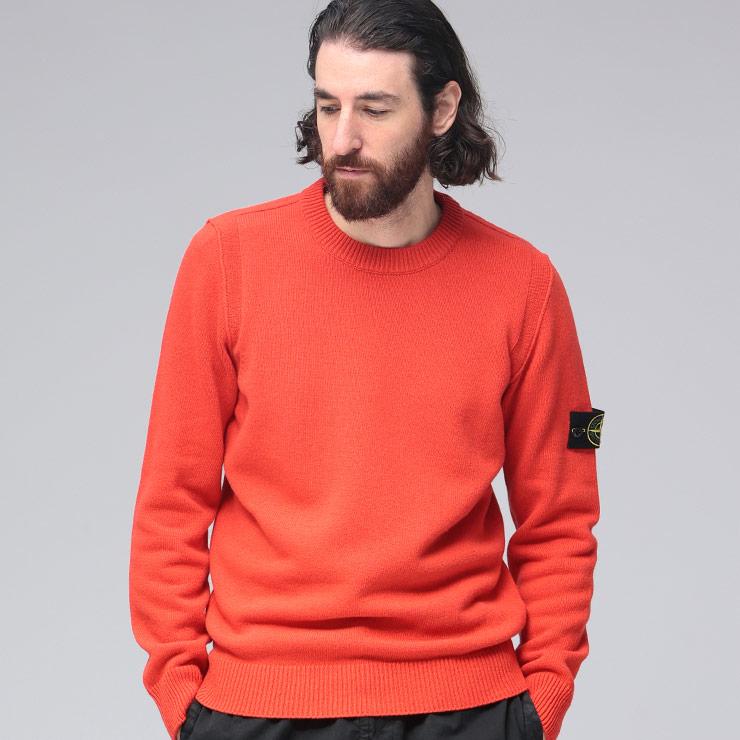 STONE ISLAND（ストーン アイランド） メンズ 袖ロゴ クルーネック