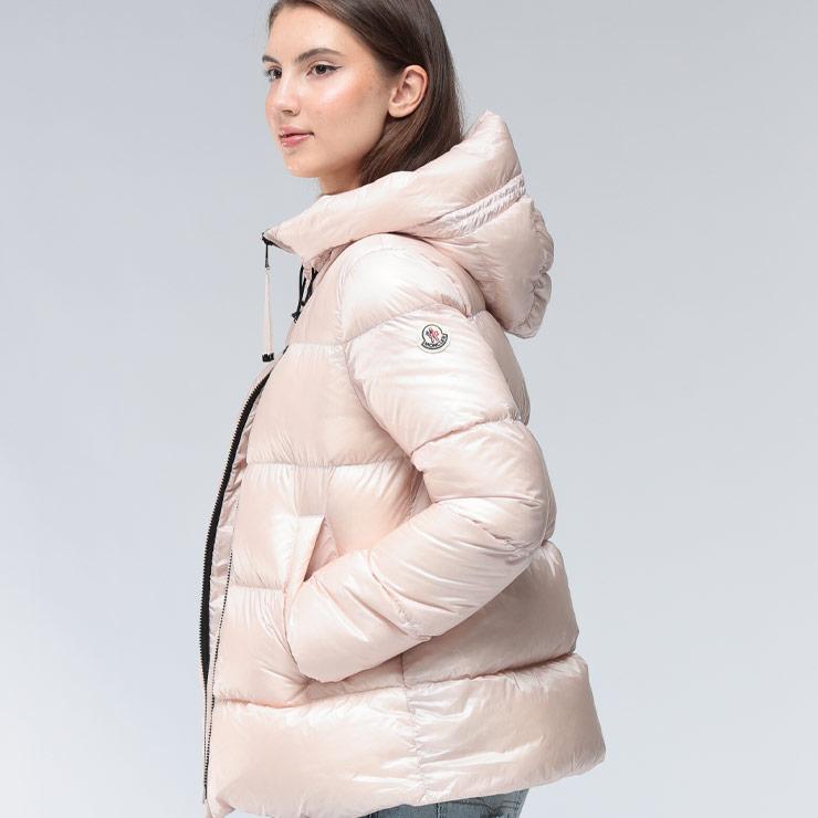 MONCLER ベージュ フード付き　ナイロンジャケット　ショート丈　スプリング 中古・古着通販】MONCLER (モンクレール) パイピングナイロン