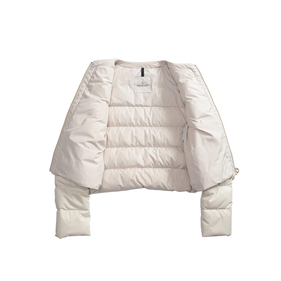 MONCLER モンクレール TECLA ノーカラー ダウンジャケット ホワイト MONCLER（モンクレール） ノーカラー フルジップ ダウンジャケット