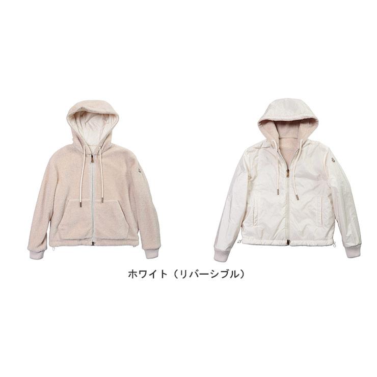【高級感】MONCLER パイル地 パーカー 白×ゴールド MONCLER（モンクレール） パーカー レディース ボア リバーシブル