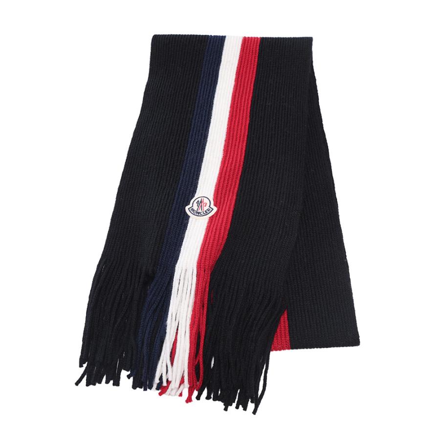 MONCLER（モンクレール） マフラー メンズ ロゴ トリコロールライン