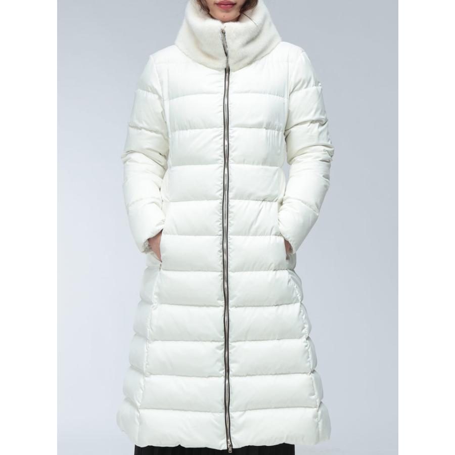 HERNO（ヘルノ） ヘルノダウン ブルゾン レディース ロゴ ファーカラー